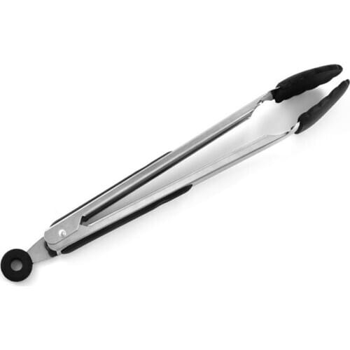 7/12 Inch Silicone Food Tong Kitchen Tools Food Grade BBQ Accessories Silicone Food Clip Salad Serving BBQ Tools