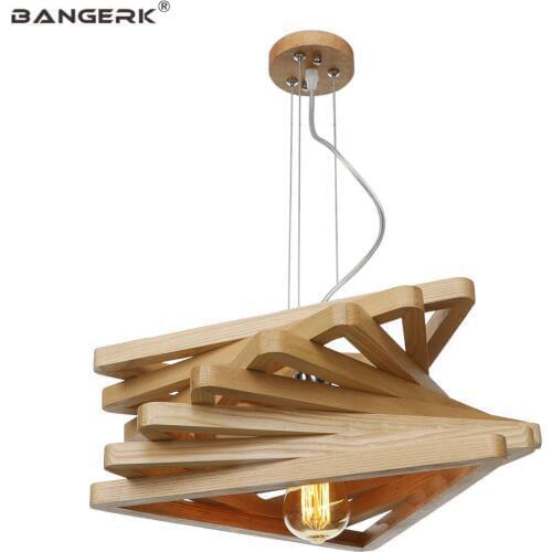 Nordic Modern Pendant Lamps Edison LED Wood Lamp Loft Decor Style Hanging Light For Home Dining Room Lighting Fixture Luminaire