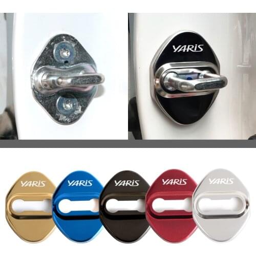 Car Styling Door Lock Covers For Toyota yaris 2004 2008 2018 Protective And Decoration Car Accessories Sticker