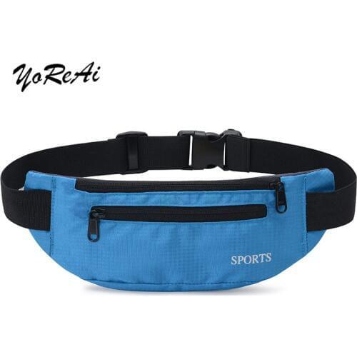 YoReAi Waist Bum Pack Women Running Waterproof Waist Bag Mobile Phone Holder Men Gym Fitness Travel Pouch Belt Murse Chest Bags