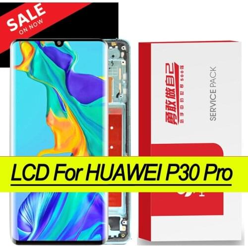 10PCS/LOT 6.47" Amoled Display with frame for Huawei P30 Pro LCD Touch Screen Digitizer VOG-L29 VOG-L09 VOG-L04 Repair Parts