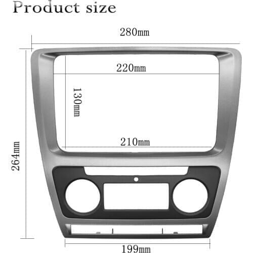2 Din Radio Frame Fascia For Skoda Octavia 2010~2013 Car Audio Stereo DVD Panel Refitting Dash Kit Mounting Installation