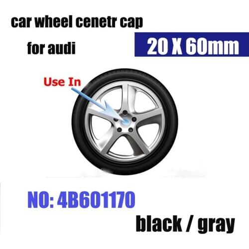 20pcs/set Car Wheel Center Cap Auto Rims Cover For Audi A3 A4 A6 A8 Q1 Q3 TT RS S 4B0601170 60mm 2.36inch ABS Auto Badge Emblem
