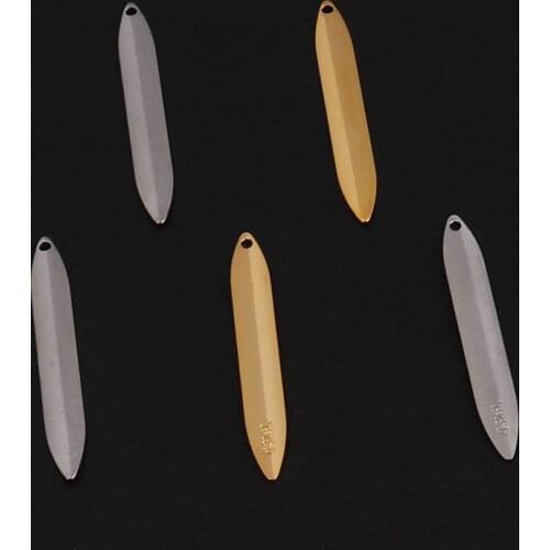 20pcs/Lot 31*4mm Geometric Stainless Steel Rectangle Charms Connector Blank Charms Pendants For DIY Jewelry Making Necklace HXD