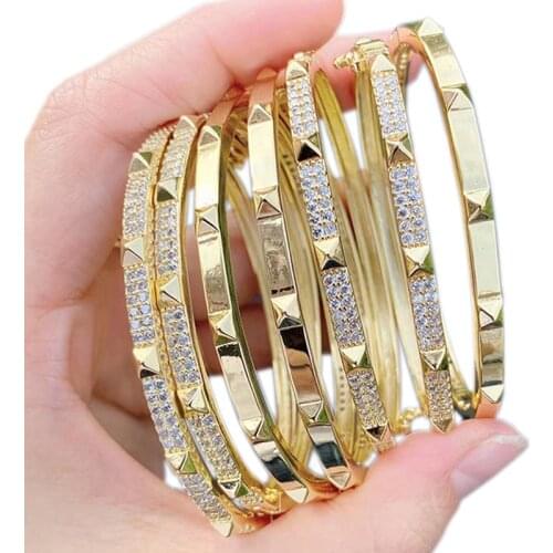 2021 fashion zircon bangles crystal bracelets for women zircon bangles for women luxury jewelry accessories 51479
