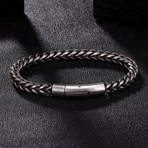 2021 Vintage Style 316L Stainless Steel Bicycle Link Chain Bracelets Men Hip Hop Biker Bracelet Hand Jewelry Gift Drop Shipping
