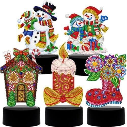 2021 New lamp DIY Diamond Painting Night Light Diamond Embroidery Led Light Pad 7 Colors Christmas Decoration For Home Gift