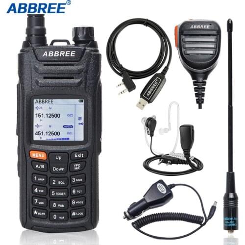 ABBREE AR-F6 Portable Walkie Talkie Multi-Band Multi-functional VHF UHF DTMF 999CH VOX DTMF SOS Scanning Stopwatch Ham CB Radio