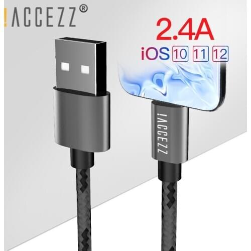 !ACCEZZ For Apple Fast Charging Data Cable 8 Pin For iPhone X 7 6 8 6S 5S Plus XS MAX XR For iPad Mini 4 Lighting Charger Cables