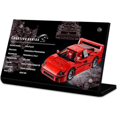 Acrylic Display Stand Brand for Ferrariy F40 10248 Creator Expert Toys Building Blocks