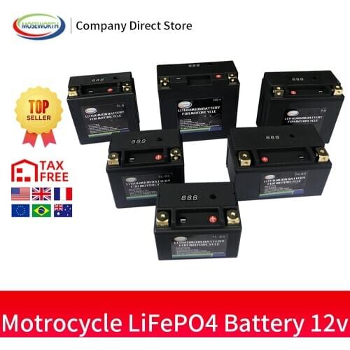 Autobike Battery 12v Lithium Iron Phosphate Maintenance Free Built in BMS Voltage Protection