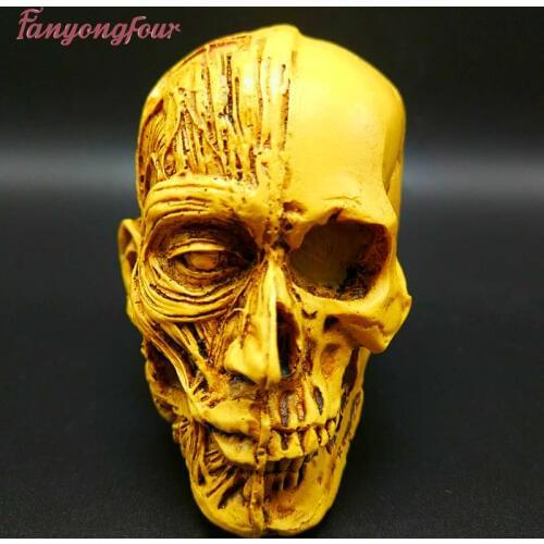 Free shipping skull human musculoskeletal silicone mold soap cake chocolate pudding mold jelly candy ice Cookies