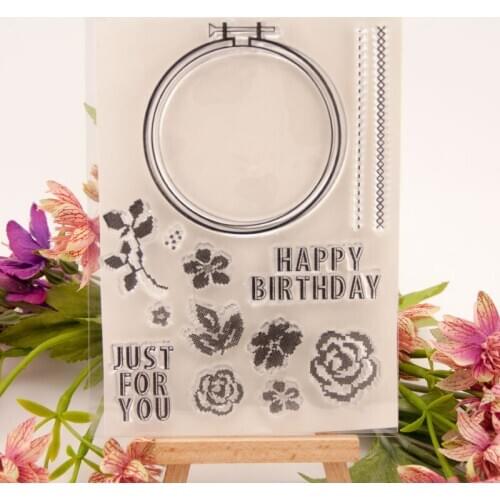 Flower Clear Stamp for DIY Scrapbooking/Card Making/Kids Fun Decoration Supplies A2053