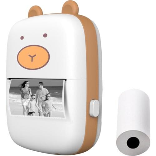 Mini Pocket Photo Printer Portable Mobile Thermal Printing Machine All in One 203DPI Wireless BT Connection for Android iOS