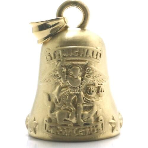 Unisex 316L Stainless Steel Classic Archangel Frosted Stars Gold-Color Pendant