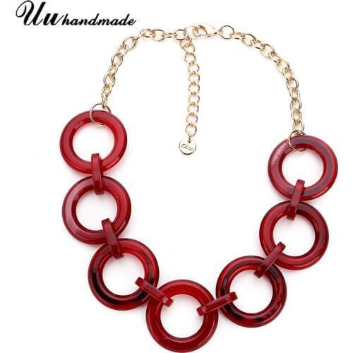 Statement Acrylic Round pendant Choker vintage Necklace for women Necklaces pendants colar kolye steampunk Fashion jewelry 2017