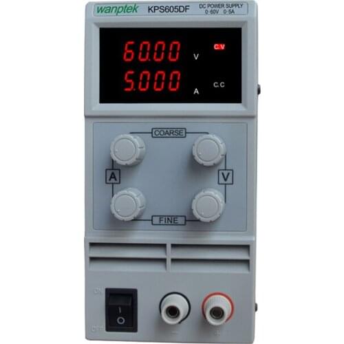 KPS605DF 0-60V/0-5A 110V-230V 0.1V/0.001A EU LED Digital Adjustable Switch DC Power Supply mA Display Free Shipping