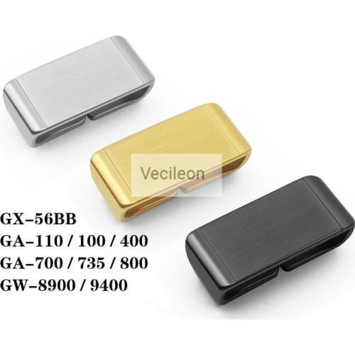 316 Stainless Steel Metal Ring Loops For GA110/100/GX56/GW9400/GG-1000 Watch Strap Watchbands Activity Ring with Tools 4 Color