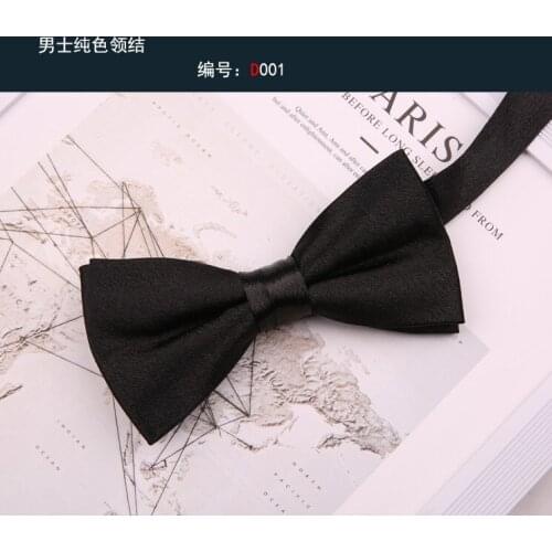 Mens solid color groom wedding bow tie best man wine red wedding bow tie suit shirt dress black mens