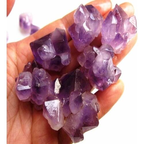 Natural Amethyst Natural Ore Crystal Crystal Ore Repair Healing Crystal Can Be Used for Home Decoration DIY Gift Purple Stone