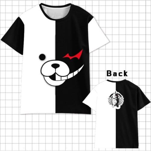 New Dangan Ronpa cosplay t-shirt monokuma t shirt sportswear fabric Loose Short-sleeve Tees tops
