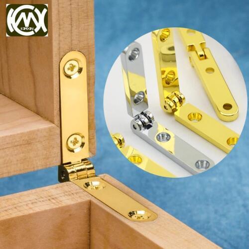 10pcs 54*6mm KIMXIN sales High quality 180degree Flat open hinges for jewlerycase Woodenbox zinc alloy hinge With screw W-322