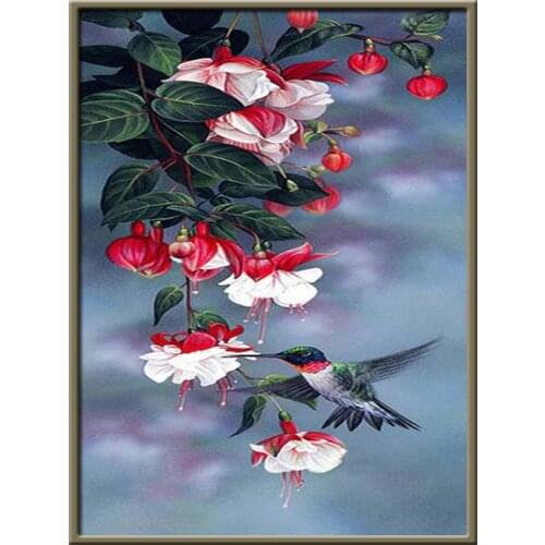 Landscape Flower DIY Embroidery Cross Stitch 11CT Kits Needlework Craft Set Printed Canvas Cotton Thread Home Design