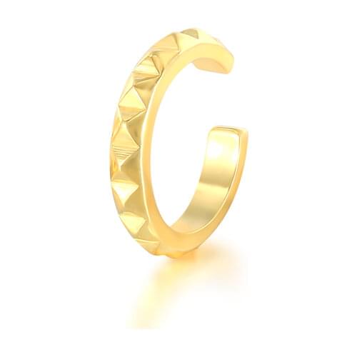 CANNER 1pcs 925 Sterling Silver Ear Cuff For Women Charming Clip On Earrings Gold earcuff Without Piercing Earrings Jewelry Gift