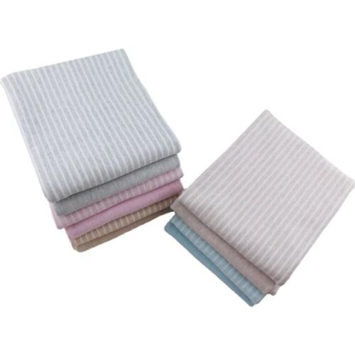 Soft Cotton Lycra Spandex Stretch Sanded Stripe Fabric Wide 165cm