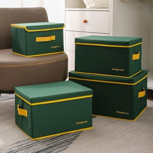 New Style Foldable With lid Clothes Storage Box Home Clothes storage bin Folding Storage Boxes Kids Toys Fabric Organizer