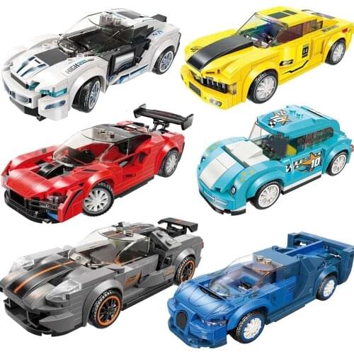 Speed Champions Sports Super Famous Car Sets Building Blocks DIY Model Bricks Moc Toy City Great Vehicle Technical 2021 SuperRun