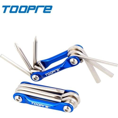 TOOPRE Bicycle Blue TL-833 6 In 1 Multifunction Tool Chromium Vanadium Steel Iamok Bike Parts 92g Allen Wrench