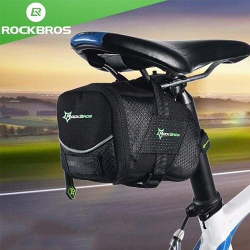 ROCKBROS Bicycle Bag MTB Road Bike Saddle Reflective Cycling Bag Waterproof Tail Bag Bike Accessories Cycling Supplies