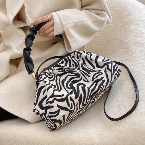 Embroidered Canvas Clutch Crossbody Bags for Women 2020 Winter Branded Shoulder Bag Trend Womens Luxury Handbags and Purses