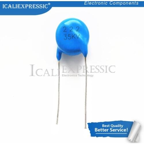5PCS High voltage ceramic chip ceramic capacitor 35KV222 35KV 222 2200P In Stock