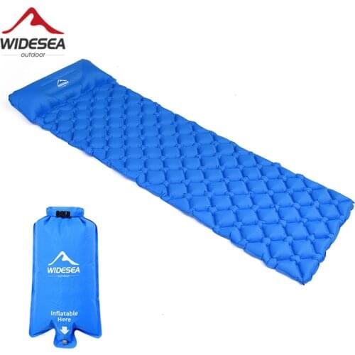 Widesea Camping Sleeping Pad Inflatable Air Mattresses Outdoor Mat Furniture Bed Ultralight Cushion Pillow Hiking Trekking