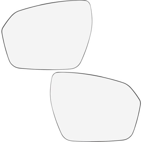 X Autohaux Mirror Glass Heated With Backing Plate Side Rear View Mirror Glass For 2012-2017 Land Rover Range Rover Evoque