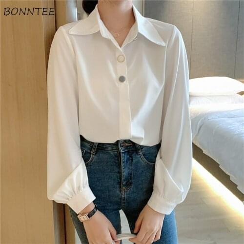 Oversize Shirts Women Solid Chiffon Design High Quality Daily Comfortable Minimalist Ladies Elegant Fashion Basic All-match New