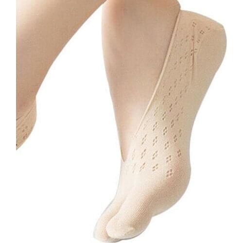 1pair Summer Womens Toe Lace Socks Flesh-colored Invisible Low Cut Boat Sock Invisible Socks Sweat-absorbent