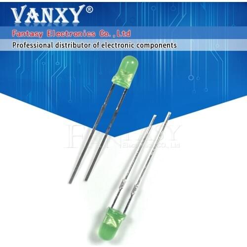 100pcs Green light-emitting diodes Green turn Green 3mm led