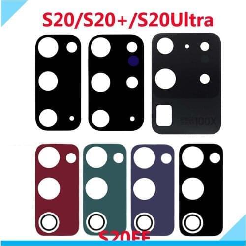 2xRear Back Camera Glass Lens For Samsung Note 20 Ultra S20 FE Plus S20+ S20 Ultra Phone Camea Lens Ring