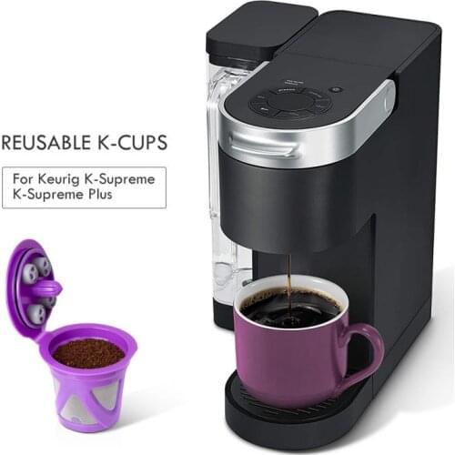 6PCS Reusable For Nespresso Coffee Capsules Cup With Spoon Brush Black Refillable Coffee Capsule Refilling Filter Coffeeware Gif