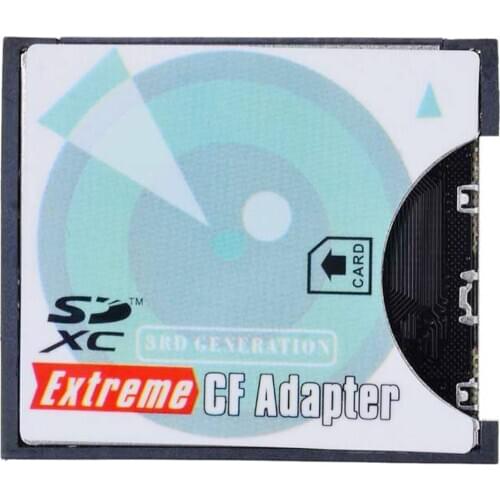 Camera SD SDHC SDXC to High-Speed Extreme Compact Flash CF Type I Memory Card Adapter