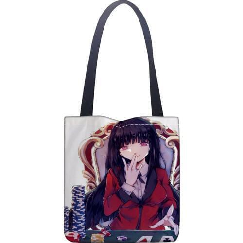 New Arrival Bag Kakegurui Anime Handbag Fashion Printing Soft Open Pocket Casual Tote Double shoulder Strap For Women Student