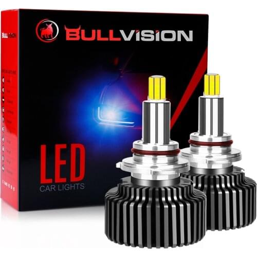 Bullvision 2PCS H7 H11 9012/HIR2 H1 LED Car 3D CSP Headlight Bulbs H9 H8 9005 9006 Car accessories 12V 20000LM 90W 6500K For car