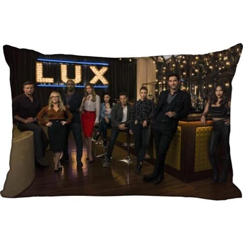 Lucifer TV Pillow Cover Bedroom Home Office Decorative Pillowcase Rectangle Zipper Pillow Cases Satin Fabric 10-10