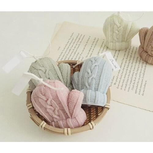 Christmas 3D gloves shape mold creative silicone candle mould handmade soap molds DIY cake decorating tools