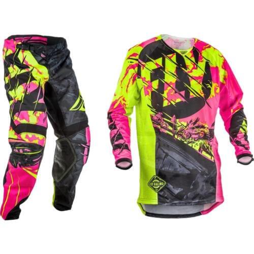 Fly Fish Jersey & Pants Combo Motocross MX Racing Suit Dirt Bike ATV Riding Gear Set Thin Cycling Racewear S-XXL Dropshipping