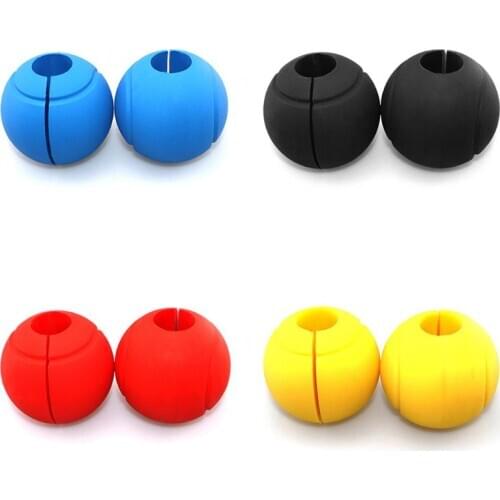 Round Dumbell Handles Soft Silicone Fitness Thick Bar Fat Grips Parts for Crossfit Weightlifting Powerlifting Strength