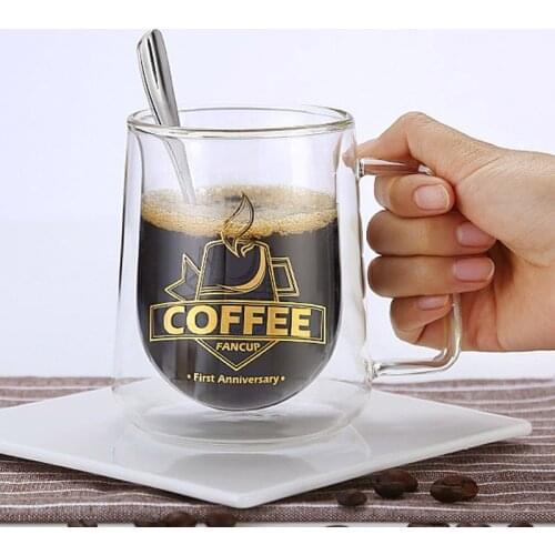 New 1Pcs Fashion High Quality 200mL/300mL Double Wall Mug Office Mugs Heat Insulation Double Coffee Mug Coffee Cup Drinkware